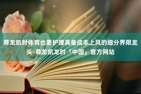 尊龙凯时体育也要护理具备成本上风的细分界限龙头-尊龙凯龙时「中国」官方网站