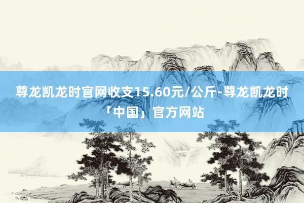 尊龙凯龙时官网收支15.60元/公斤-尊龙凯龙时「中国」官方网站