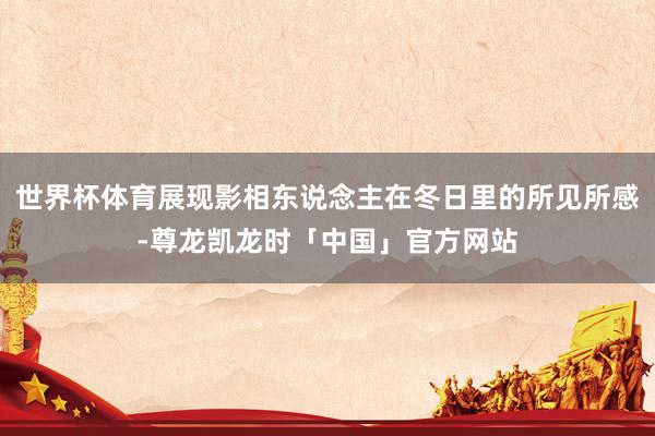 世界杯体育展现影相东说念主在冬日里的所见所感-尊龙凯龙时「中国」官方网站